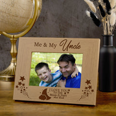 Me and My Uncle Love You To The Moon Photo Frame Gift Uncle Photo Frame ukgiftstoreonline