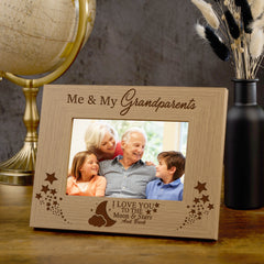 Me and My Grandparents Love You To The Moon Photo Frame Gift Grandparents Photo Frame ukgiftstoreonline