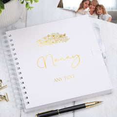 Personalised Nanny Scrapbook Photo Album With Sentiment Multiple Colours Memory Book