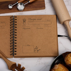 Personalised Recipe Book, Cook Book, Bakers Brown Vintage Gift