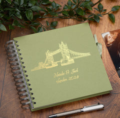 Personalised London Keepsake Multiple Colour Scrapbook Photo Album Foil Print