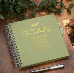 Personalised Great Grandad Multiple Colour Scrapbook Photo Album Gift With Sentiment