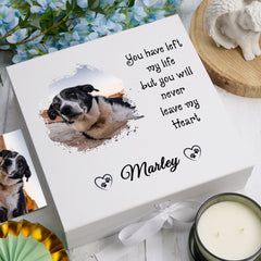 Custom Pet Memorial Box With Photo For Pet Lovers Personalised Condolence & Memory Treasure Sympathy Gift