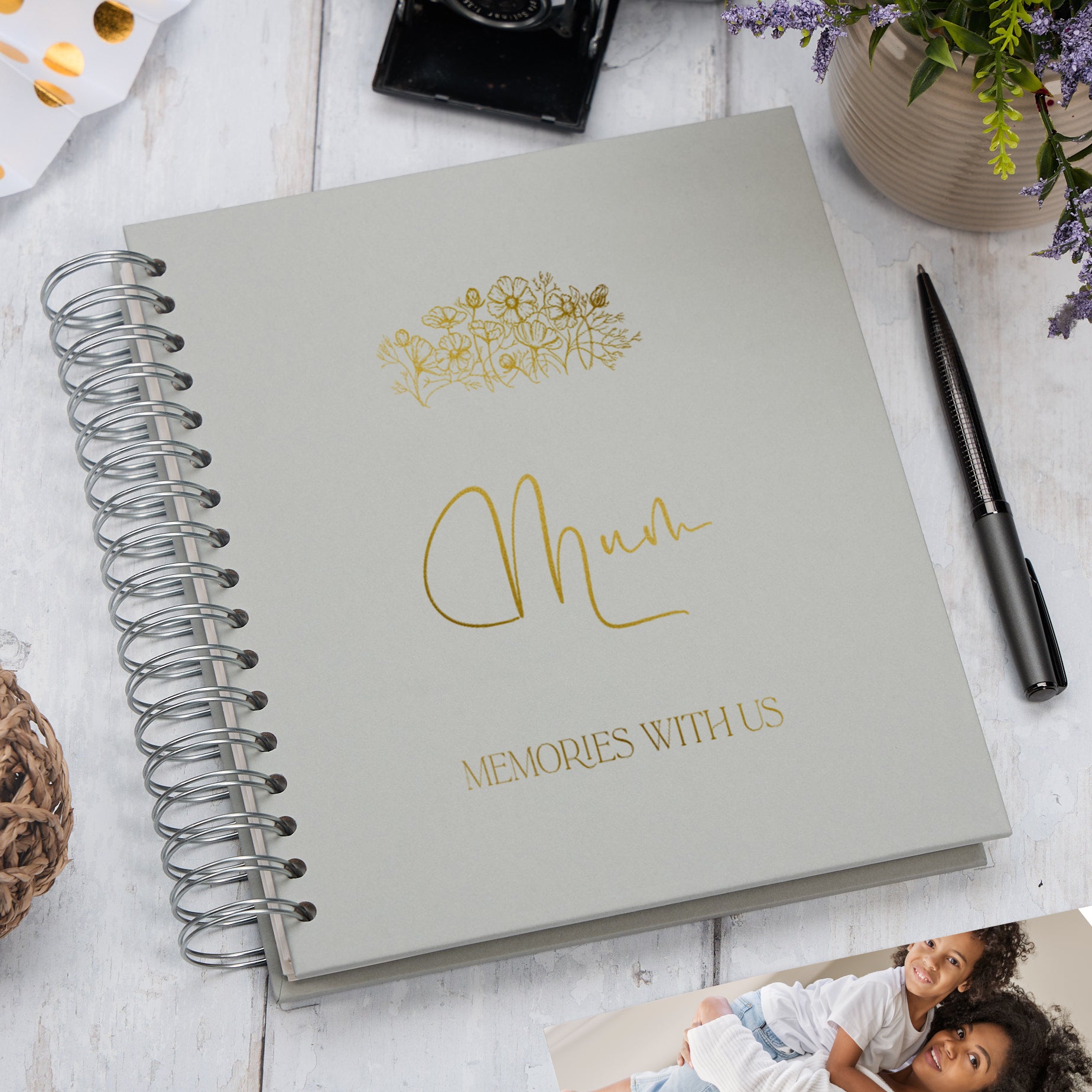 Personalised Large Mum Photo Album With Sentiment Multiple Colours