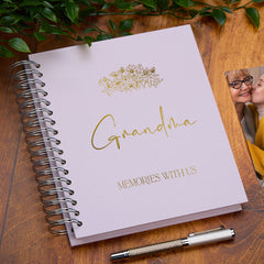 Personalised Large Grandma Photo Album With Sentiment Multiple Colours