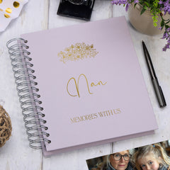Personalised Large Nan Photo Album With Sentiment Multiple Colours