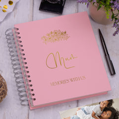 Personalised Large Mum Photo Album With Sentiment Multiple Colours