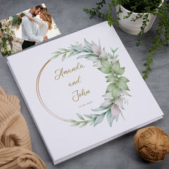 Personalised Large Linen Self-Adhesive Wedding - Anniversaries - Engagement Photo Album Memory Storage Keepsake Album Linen Photo Album ukgiftstoreonline