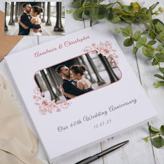 Personalised Our 60th Wedding Anniversary Linen Photo Album Custom Photo Keepsake Couple Gift