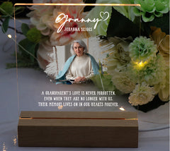 Personalised Granny Photo Memorial Lamp Night Light Condolence Sympathy Gift