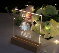 Personalised Parents Photo Memorial Lamp Night Light Condolence Sympathy Gift