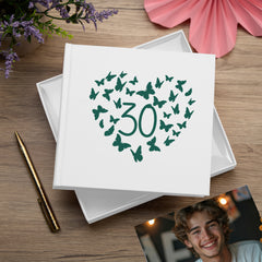 30th Birthday White Photo Album Gift With Butterflies 50 x 6x4 Photos