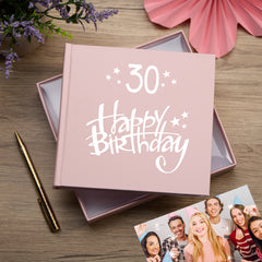 30th Birthday Pink Photo Album Gift For Her 50 x 6" x 4" Photos