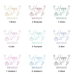 21st Birthday White Photo Album Gift For Her Or Him With Present Design Pack of 5 Wholesale Trade