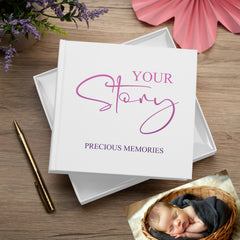 White Your Story Baby Photo Album For 50 x 6 by 4 Photos