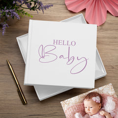 Hello Baby Photo Album For 50 x 6 by 4 Photos In White