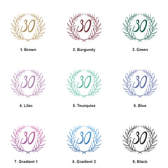 30th Birthday White Photo Album Gift For Her Or Him With Laurel Wreath