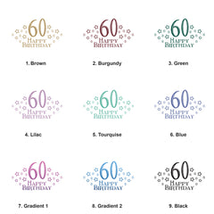 60th Birthday White Photo Album Gift For Her Or Him With Star Design