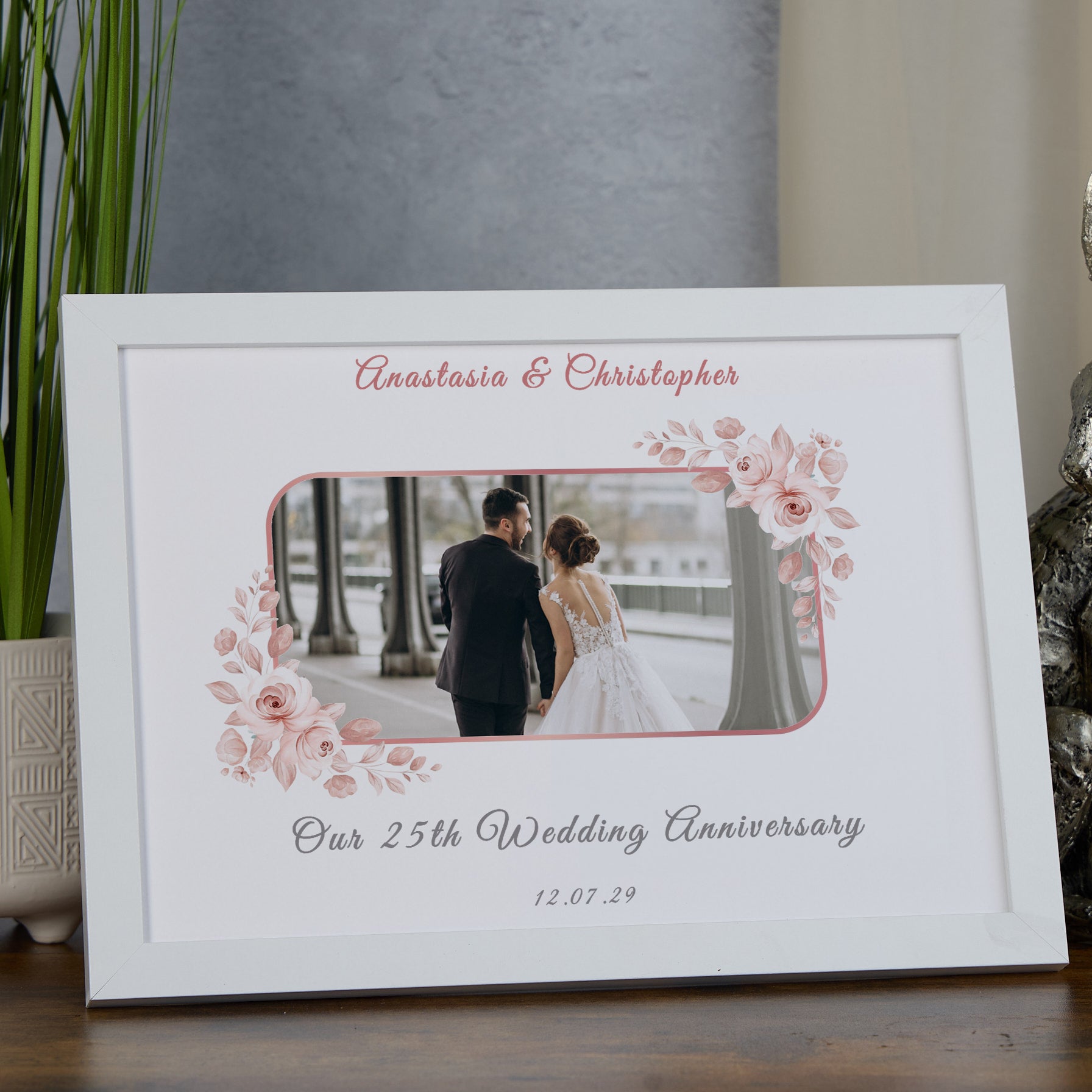 Personalised Our 25th Wedding Anniversary Photo Frame Gift Anniversary Keepsake