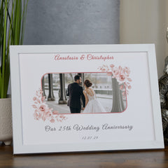 Personalised Our 25th Wedding Anniversary Photo Frame Gift Anniversary Keepsake