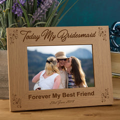 Personalised Bridesmaid Wooden Photo Frame Wedding Gift wedding photo frame ukgiftstoreonline