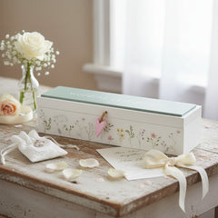 Wildflower Wooden Wedding Certificate Holder With Delicate Design Personalised Wedding Gift ukgiftstoreonline