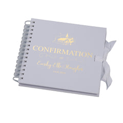Personalised Confirmation Day White Scrapbook Photo album Guestbook