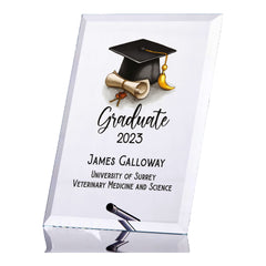 Personalised Graduation Keepsake Gift Glass Plaque Gift