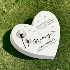 Personalised Nanny Graveside Heart Remembrance Plaque Ornament