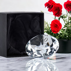 Personalised 10 Years Wedding Anniversary Romantic Gift Crystal Diamond