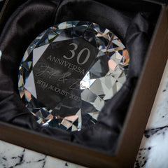 Personalised 30 Years Wedding Anniversary Romantic Gift Crystal Diamond