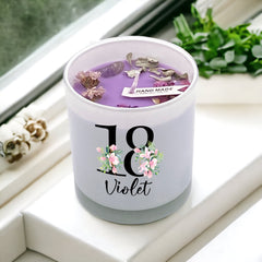 Personalised Gift For 18th Birthday Candle Boxed Floral Variety of Fragrances