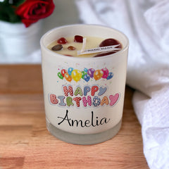 Beautiful Embellished Personalised Birthday Candle Gift Balloon Design