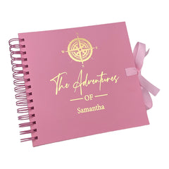 Personalised Pink Adventures Holiday Scrapbook Photo Album