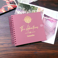 Personalised Pink Adventures Holiday Scrapbook Photo Album