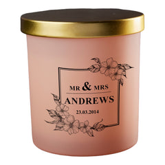 Beautiful Pink Mr & Mrs Wedding Candle Gift Boxed Various Fragrances