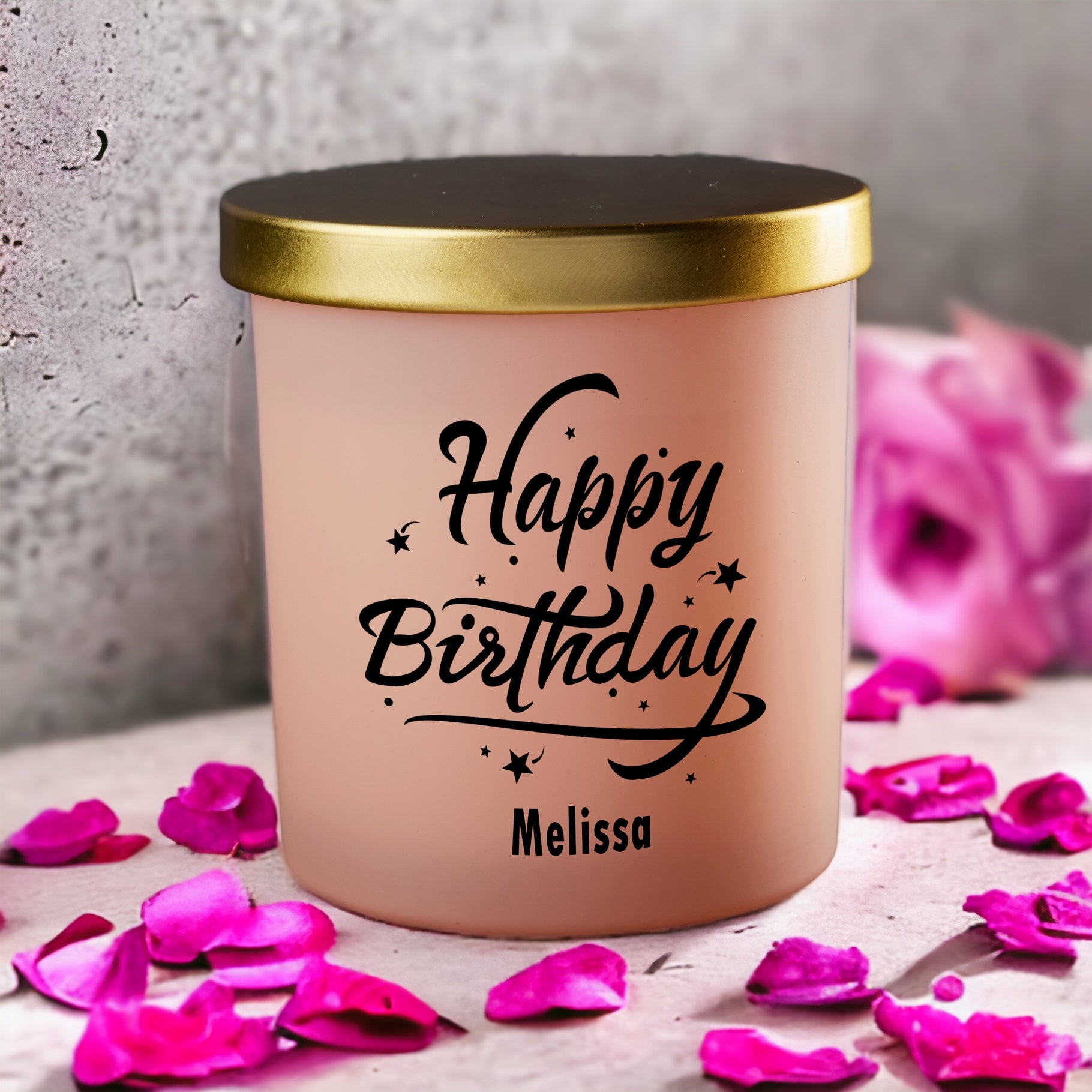 Beautiful Pink Happy Birthday Jar Candle Gift Boxed Various Fragrances