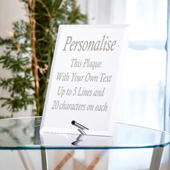 Personalised Award Trophy Glass Plaque Gift With Any Engraving