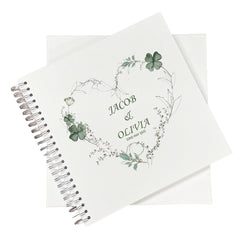 Large Wedding Photo Album Scrapbook Guest Book Boxed Clover Leaf Heart