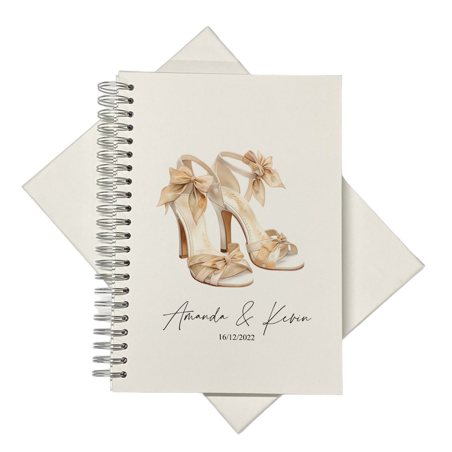 Large A4 Wedding Album Scrapbook Guest Book Boxed With Bridal Shoes