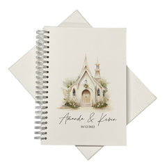 Large A4 Wedding Album Scrapbook Guest Book Boxed With Chapel Design