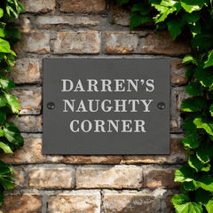 Personalised Large Slate Plaque/Sign - 20x15cm - Garden, Shed, House, Outdoor sign
