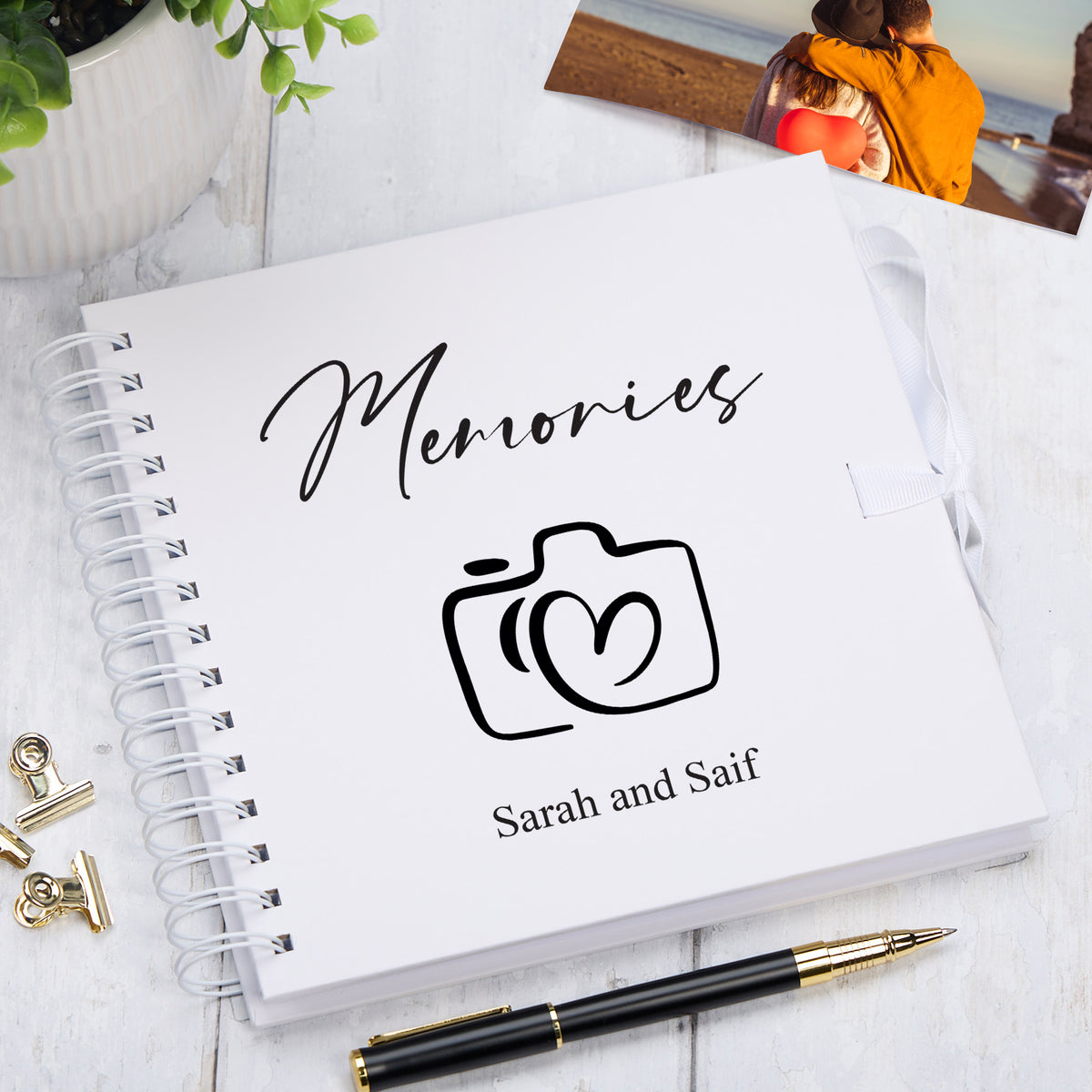 Personalised Memories Love Camera Scrapbook Photo Album Keepsake Gift