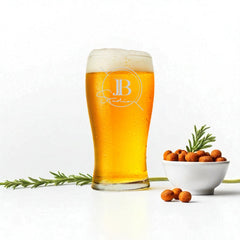 Customised Bespoke Tulip Beer Glass Any Logo Engraved