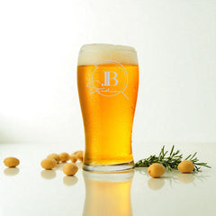 Customised Bespoke Tulip Beer Glass Any Logo Engraved