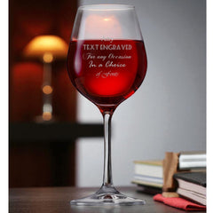 Customised Bespoke Wine Glass Any Text Engraved For Any Occasion