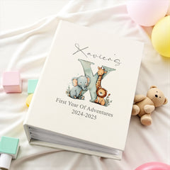 Personalised Baby Photo Album Animals 100 6x4 Photo Album with Sleeves