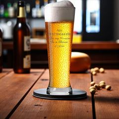 Personalised Engraved Any Text and Occasion  Tall Craft Beer Glass Gift