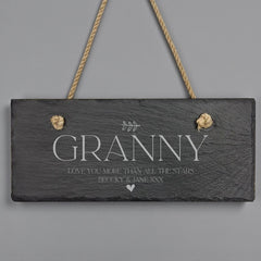 Personalised Hanging Slate Sign Gift For Granny Birthdays Christmas Etc. Personalised Gifts ukgiftstoreonline