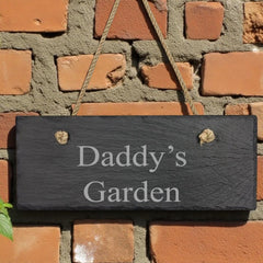 Personalised Engraved Slate Rectangle Sign Plaque For Outdoors Sheds House Indoors Waterproof and Weatherproof